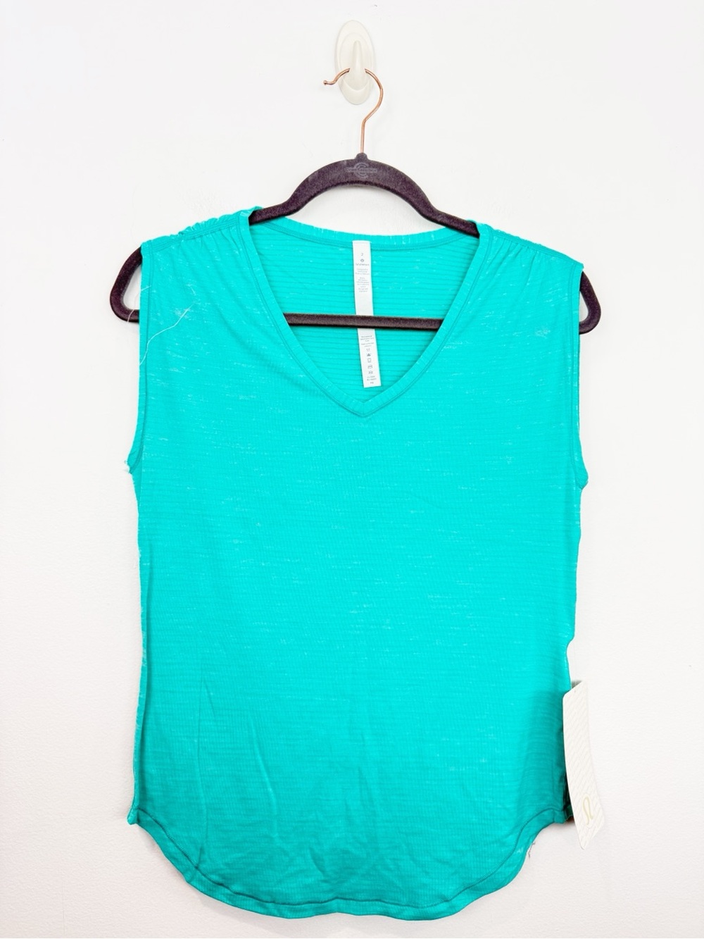 Lululemon Sweat Times Short Sleeve Heathered Eucalyptus Size 2 NWT